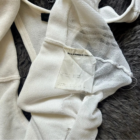 Tricot Alexander Wang Womens Sheer Raceback Knit Tank Top - Picture 7 of 9